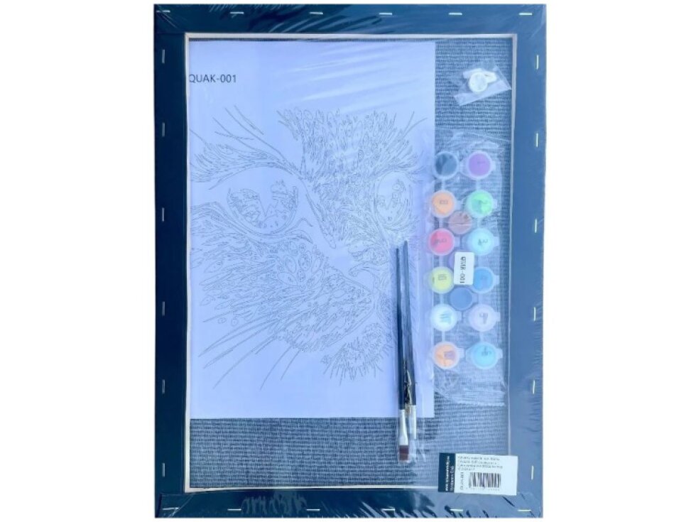 Malování na černé plátno 30 x 40 cm, kočka