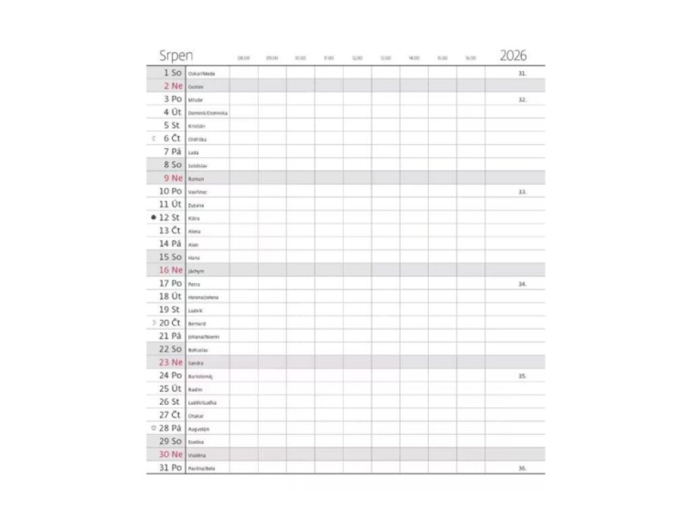 Měsíční diář Napoli design 3