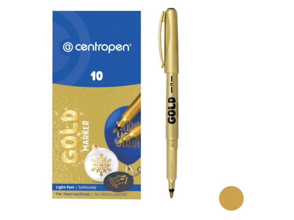 Popisovač CENTROPEN 2670 zlatý 1,0mm