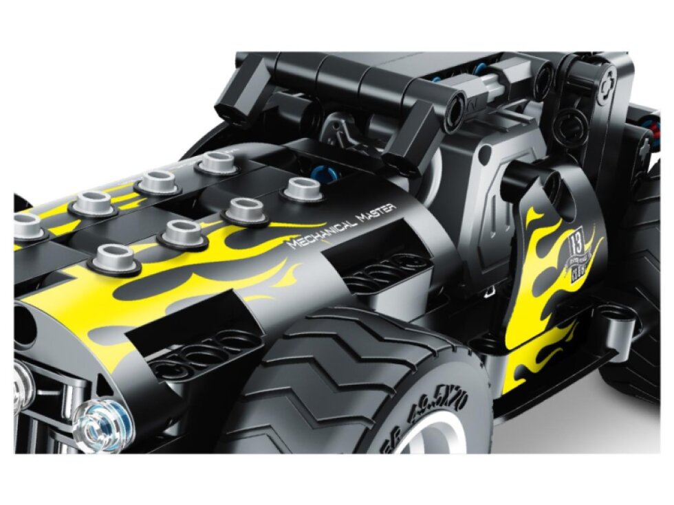 Stavebnice iM.MASTER auto na zpětné natažení plast 177 dílků