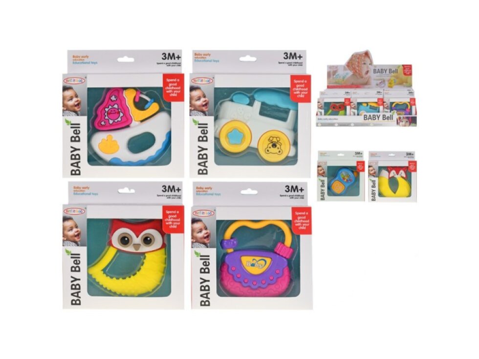 Chrastítko 8-11cm 6druhů v krabičce 3m+