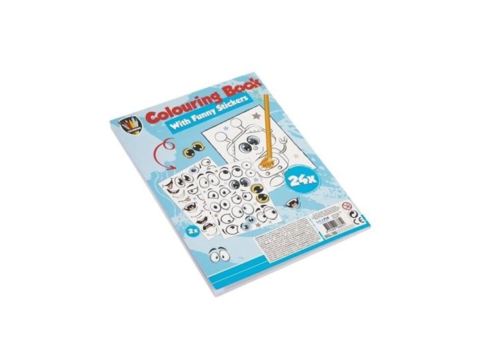 Omalovánky se samolepkami A4, 24 listů- klučičí