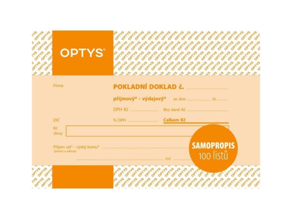 Všeobecný pokladní doklad A6 NCR - OP 1093
