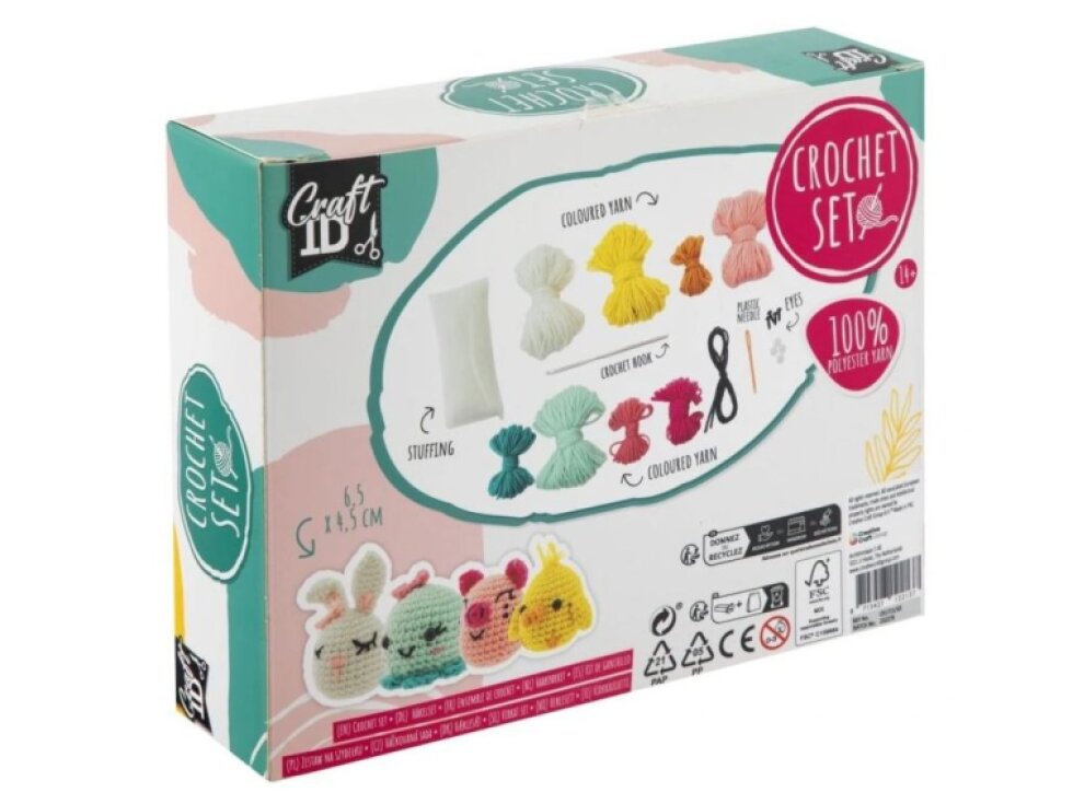 Háčkovaná zvířátka 4 ks 6,5 x 4,5 cm