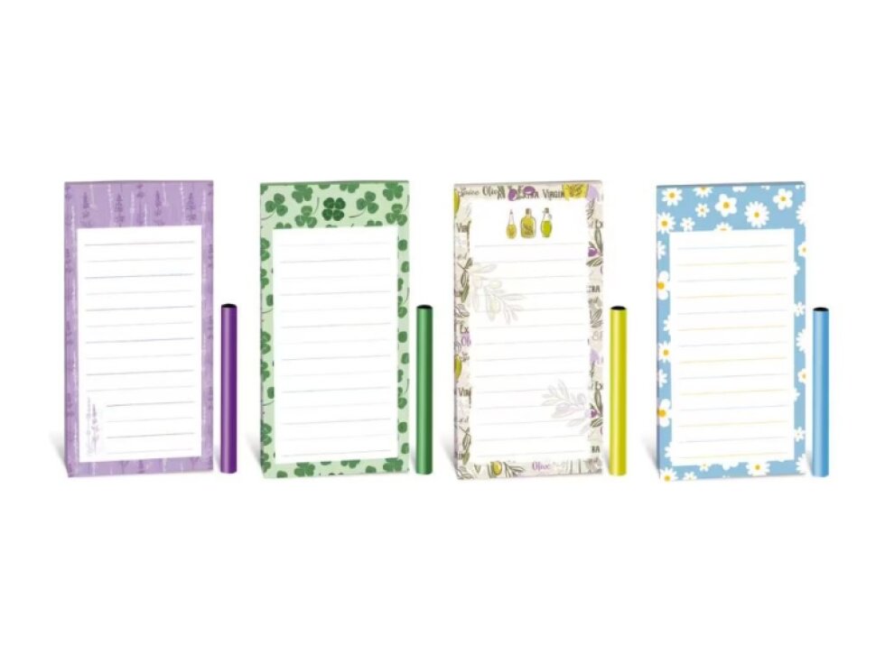 Magnetický blok s tužkou 7x14 mix