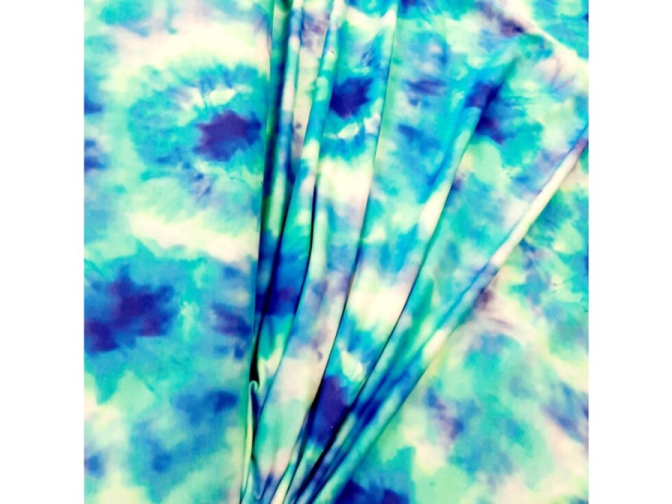 Teplákovina - Modrá batika 180š.