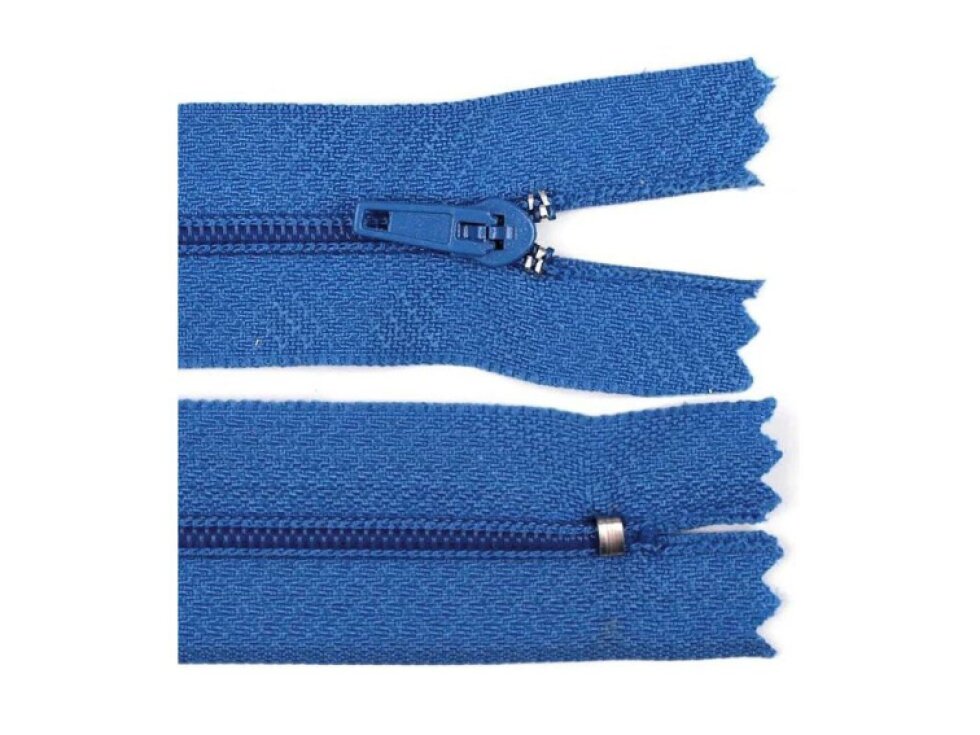 Spirálový zip 3 mm, pinlock - Modrá