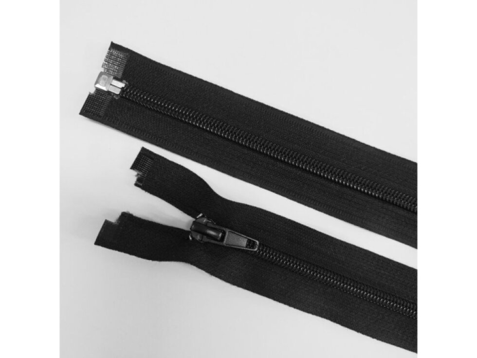 Spirálový zip dělitený, černá