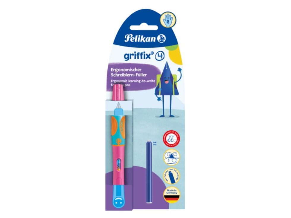Pelikán - Bombičkové pero Griffix 4 pro praváky - růžové