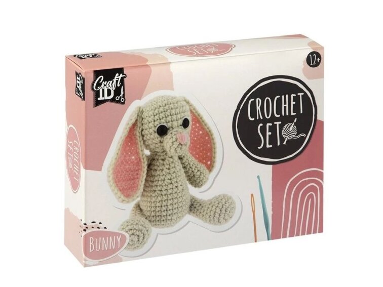 Háčkovaný zajíček, 12x9x12 cm