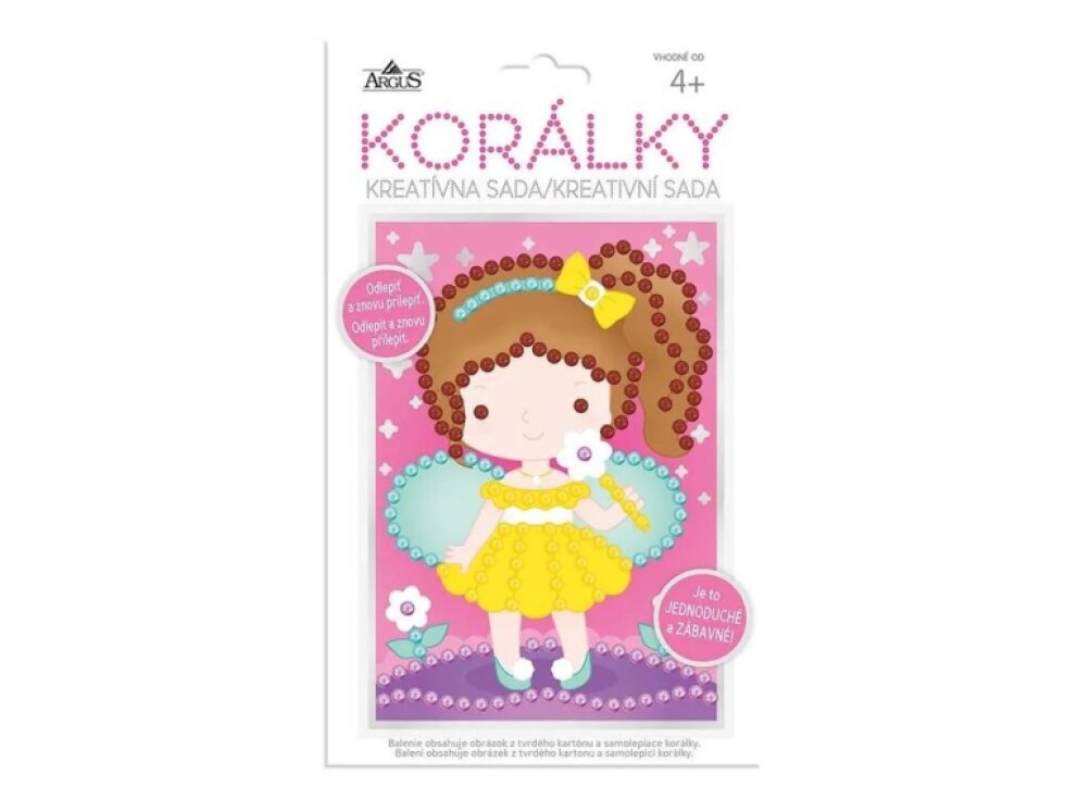 Kreativní tvoření - obrázek z korálků - Víla