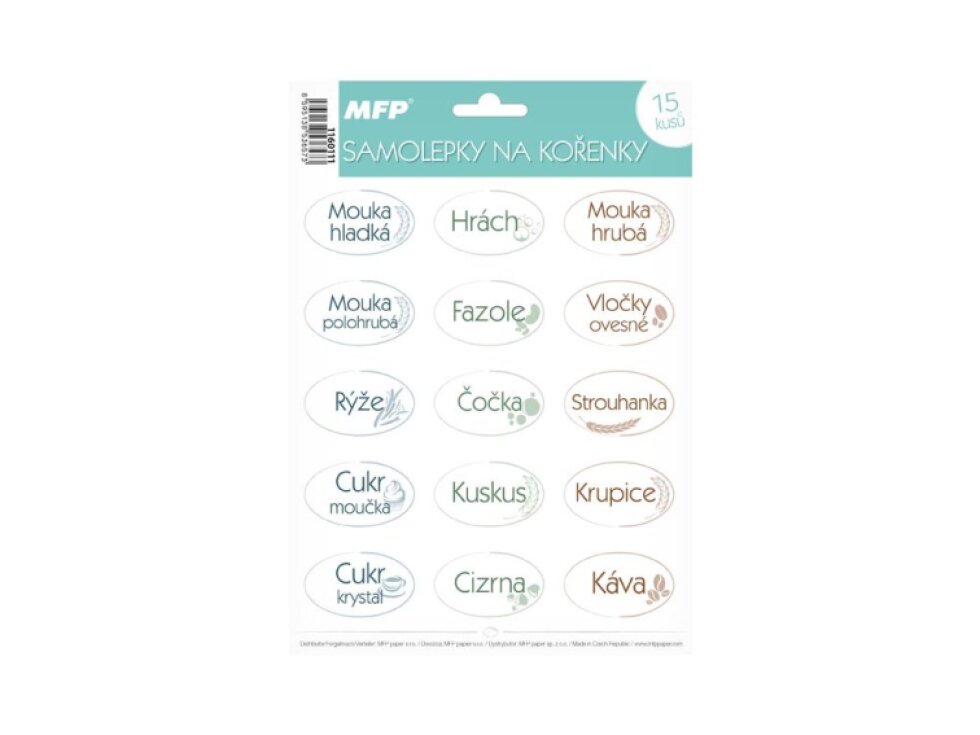 Samolepky na kořenky 16,2x23cm mouka