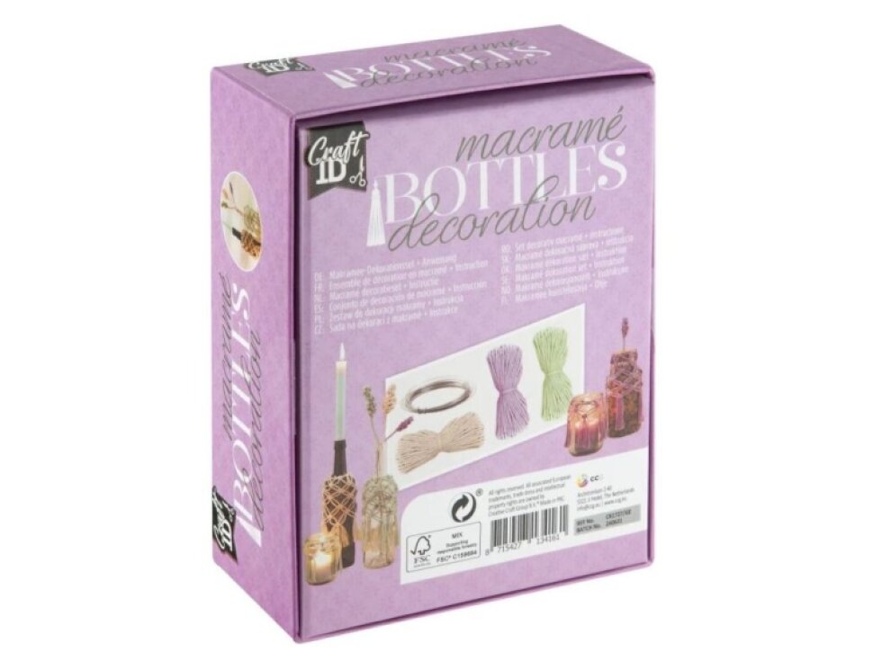 Macramé - dekorace na skleničky, lahve