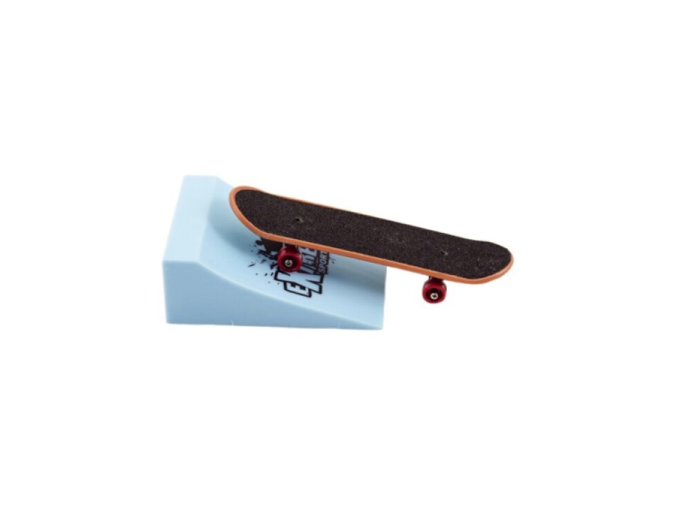 Skateboard prstový s rampou plast 10cm mix barev