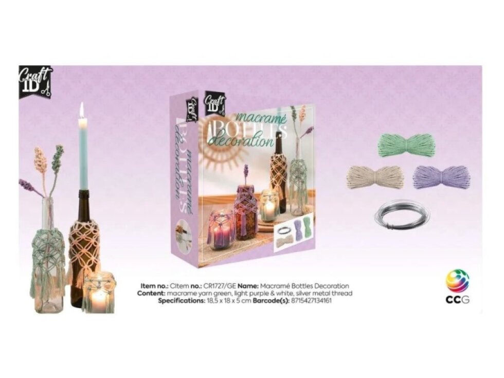 Macramé - dekorace na skleničky, lahve