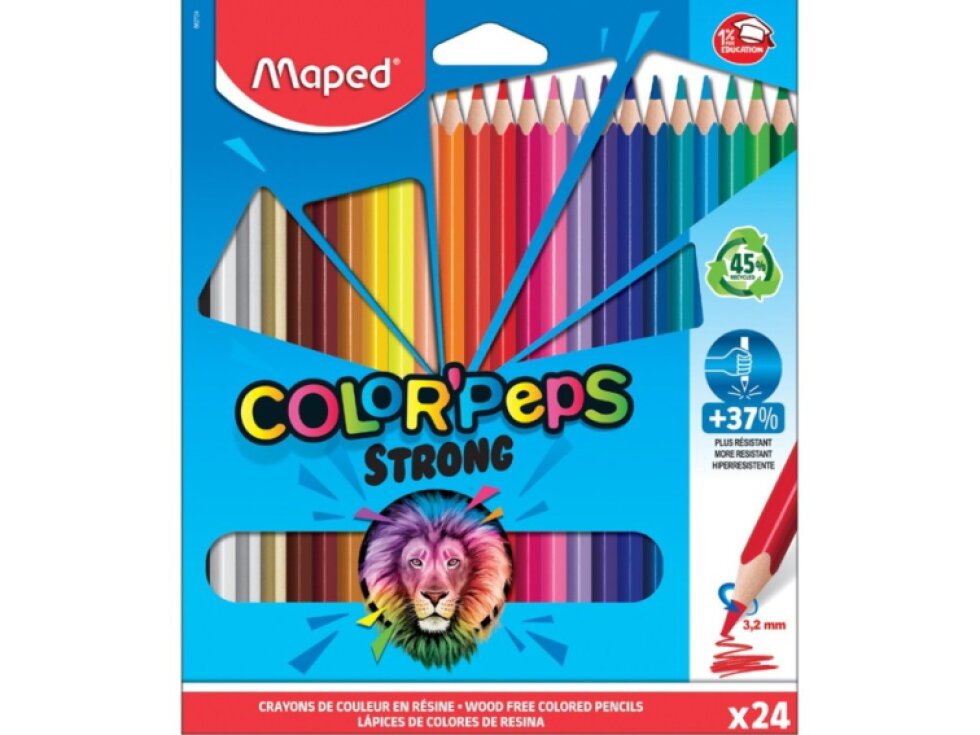 Pastelky MAPED Color'Peps Strong - 24 barev
