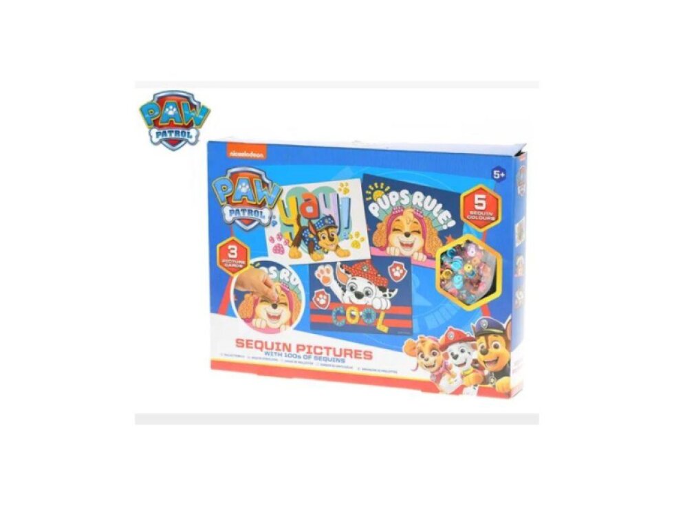 Paw Patrol mozaika nalepovací kuličky 3druhy obrázků 21x15cm v krabičce