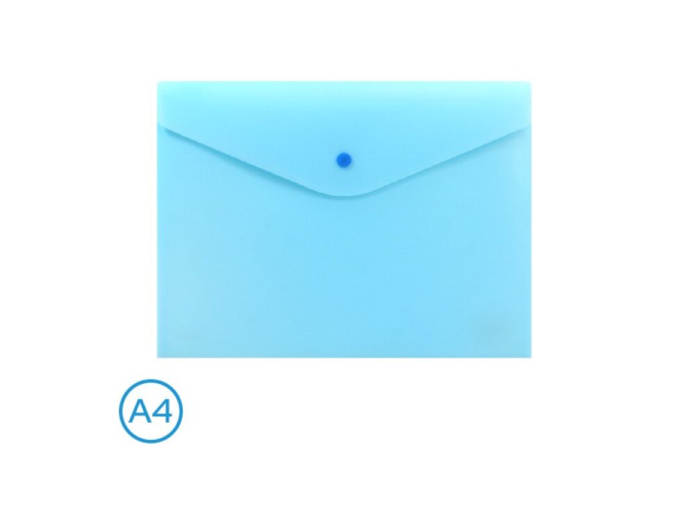 Obal spisový s klopou a drukem A4 pastel, modrý