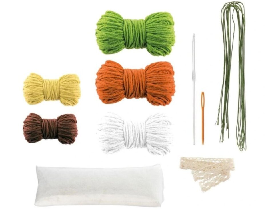 Háčkování - Květina v květináči