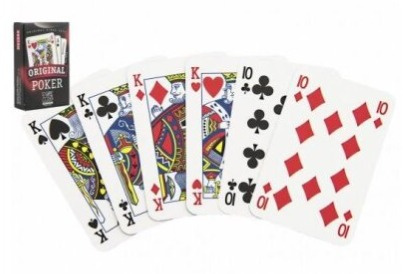 Poker společenská hra karty v papírové krabičce