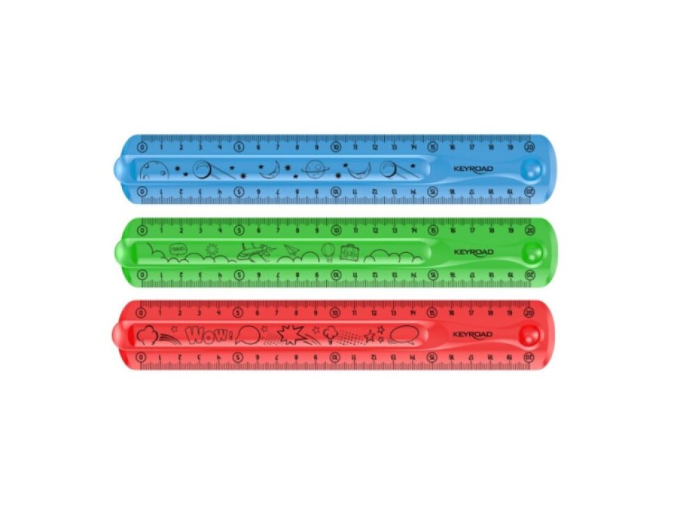 Pravítko KEYROAD Flexi - 20 cm - asort MIX