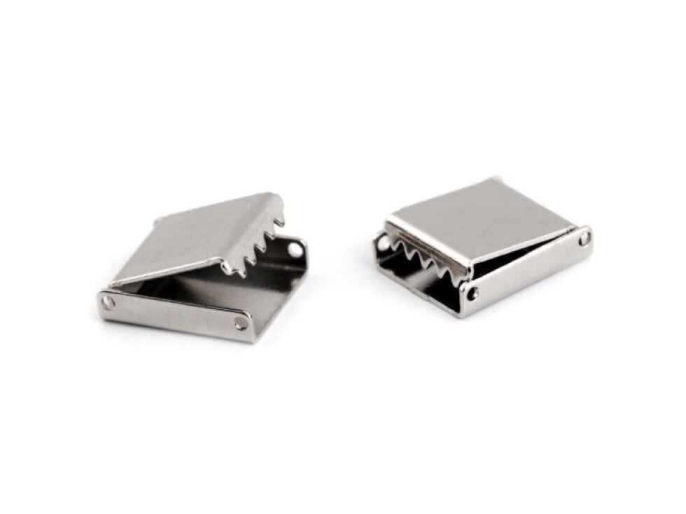 Koncovka na plochou šňůrku 10 mm - platina