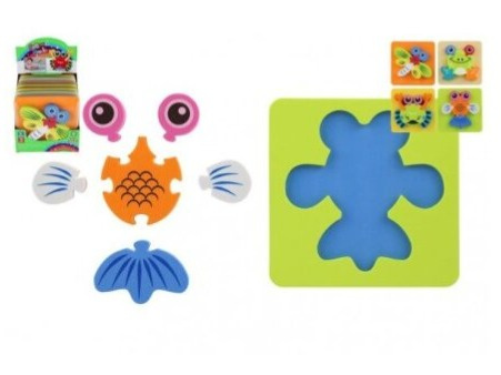 Pěnové puzzle 3D zvířátka - 4 druhy