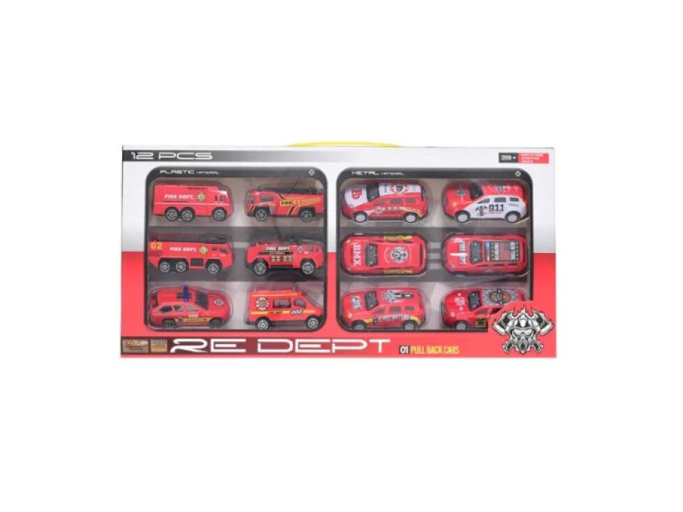 Sada aut požárních 7-8cm 6ks volný chod + 6ks kov na zpětný hod v krabičce