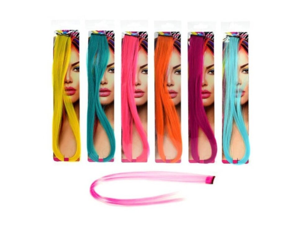 Příčesek do vlasů 50cm - 6 barev