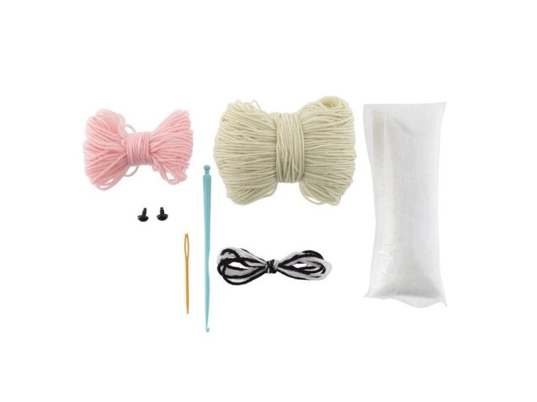 Háčkovaný zajíček, 12x9x12 cm