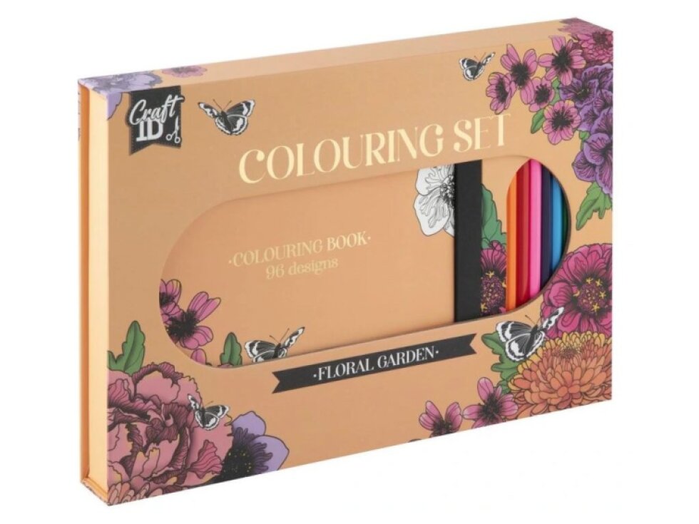 Omalovánková kniha s pastelkami - mandala