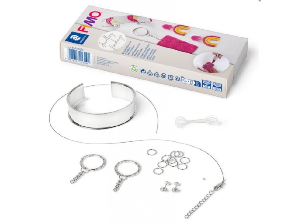 Šperková sada Fimo - NÁUŠNICE, ŘETÍZEK A NÁRAMEK