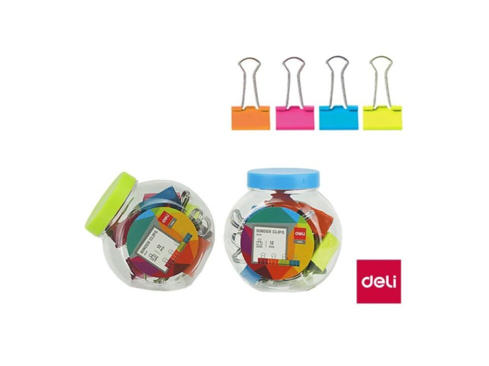 Klip kovový LUMA 25mm - MIX barev