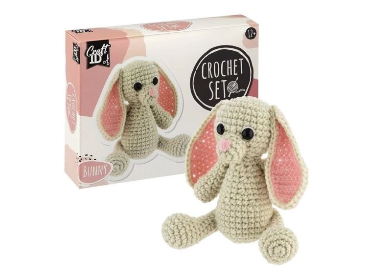 Háčkovaný zajíček, 12x9x12 cm