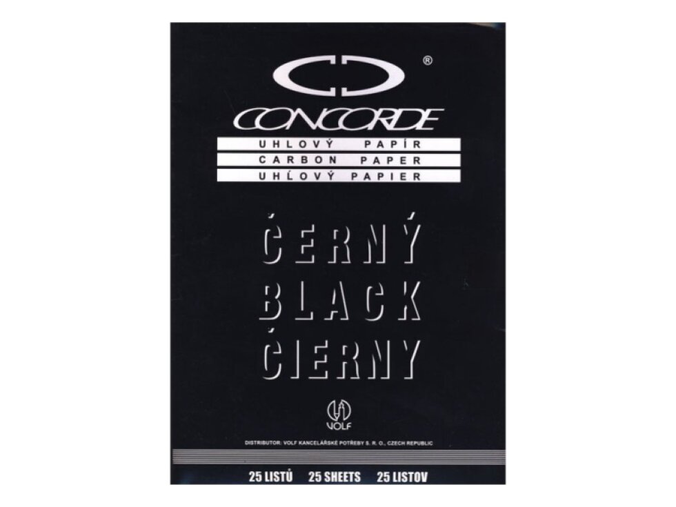 Uhlový papír A4 černý - 25 listů