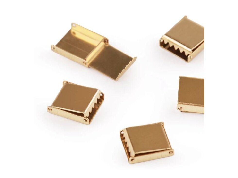 Koncovka na plochou šňůrku 10 mm, růžové zlato