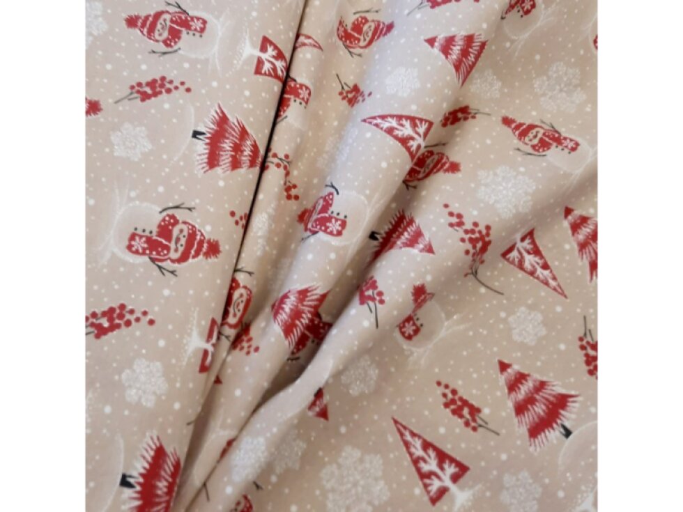 Potahová látka - Sněhuláci na sněhu