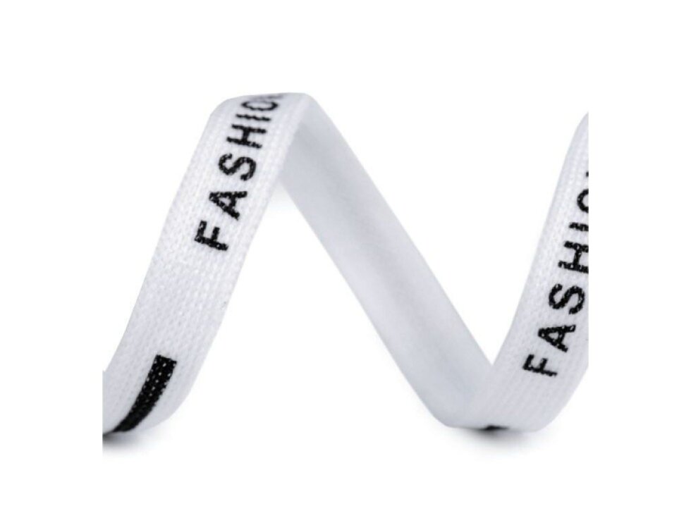 Oděvní šňůra plochá - Fashion, bílá 10mm