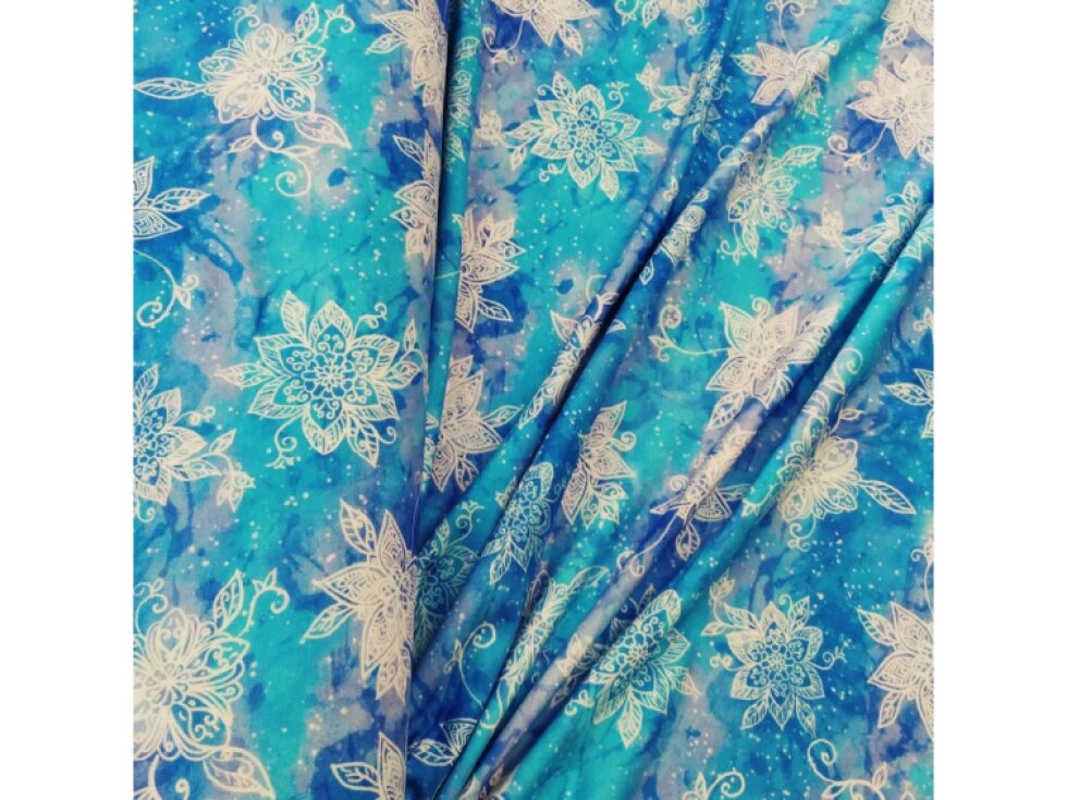 Teplákovina - Lekníny na batice š. 170