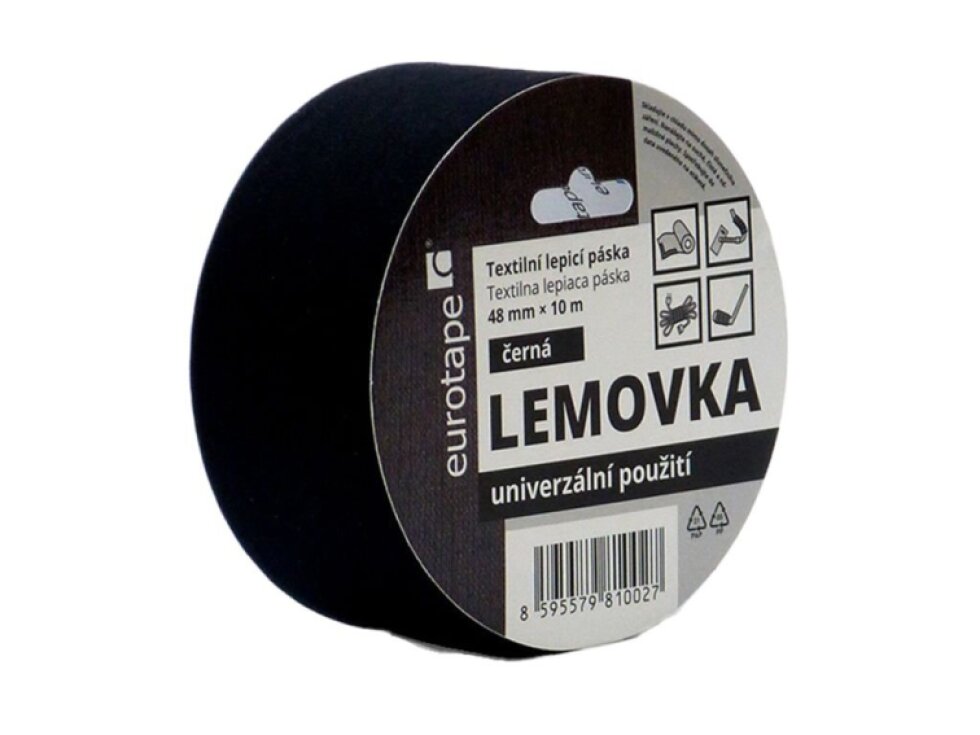 Páska kobercová lemovací textilní 48 mm x 10 m černá
