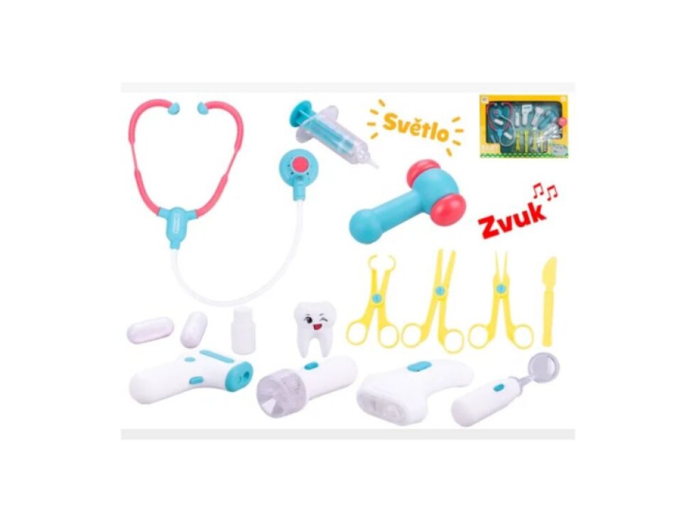 Doktorský set na baterie se světlem a zvukem