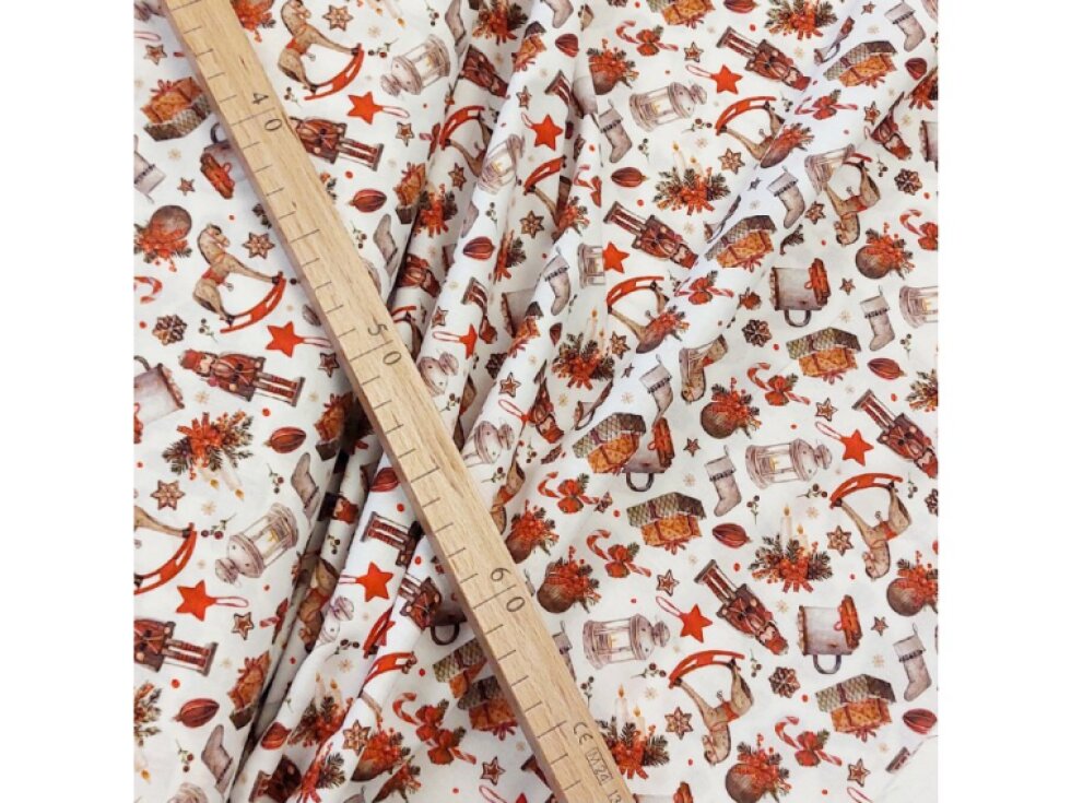 Plátno - Vánoce, louskáček, dárek, lucerna