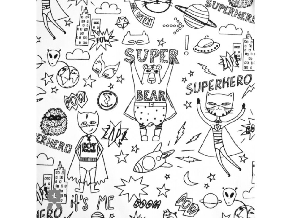 Plátno, omalovánka - Superhrdina