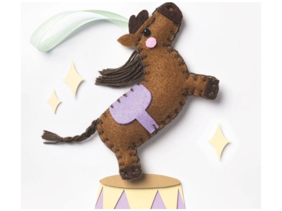 Mini šití filc Kůň