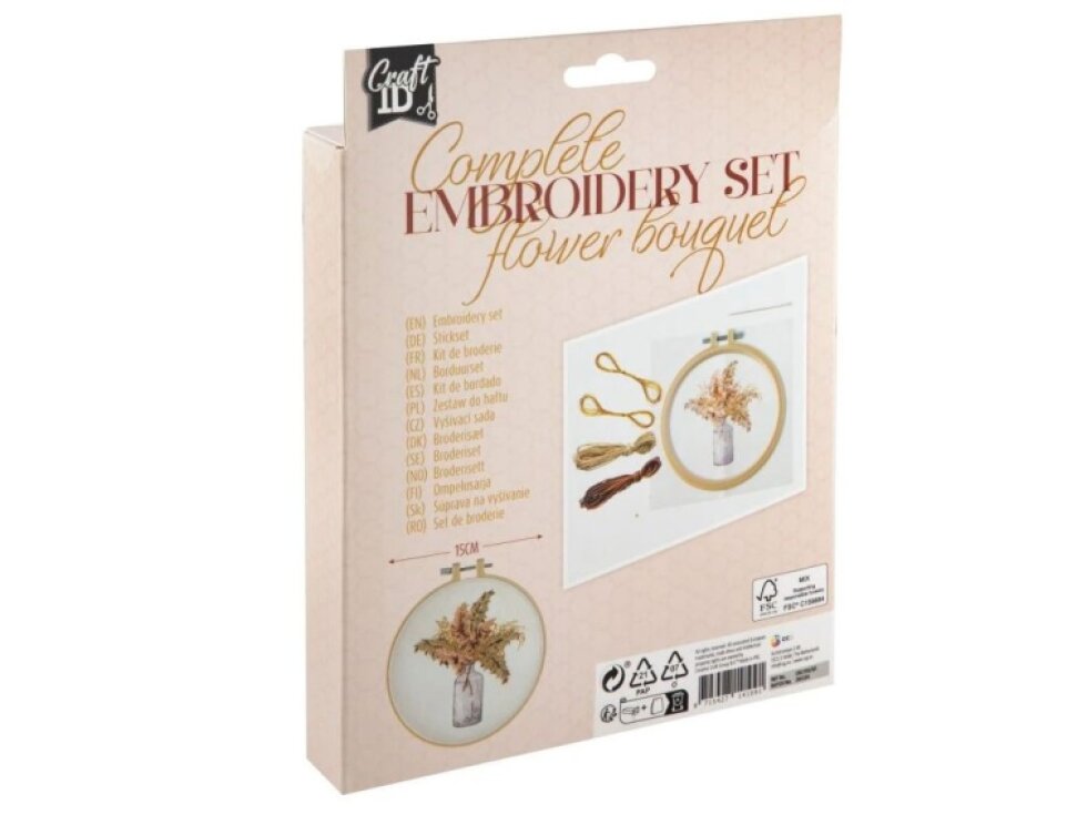 Vyšívání - Květiny ve váze