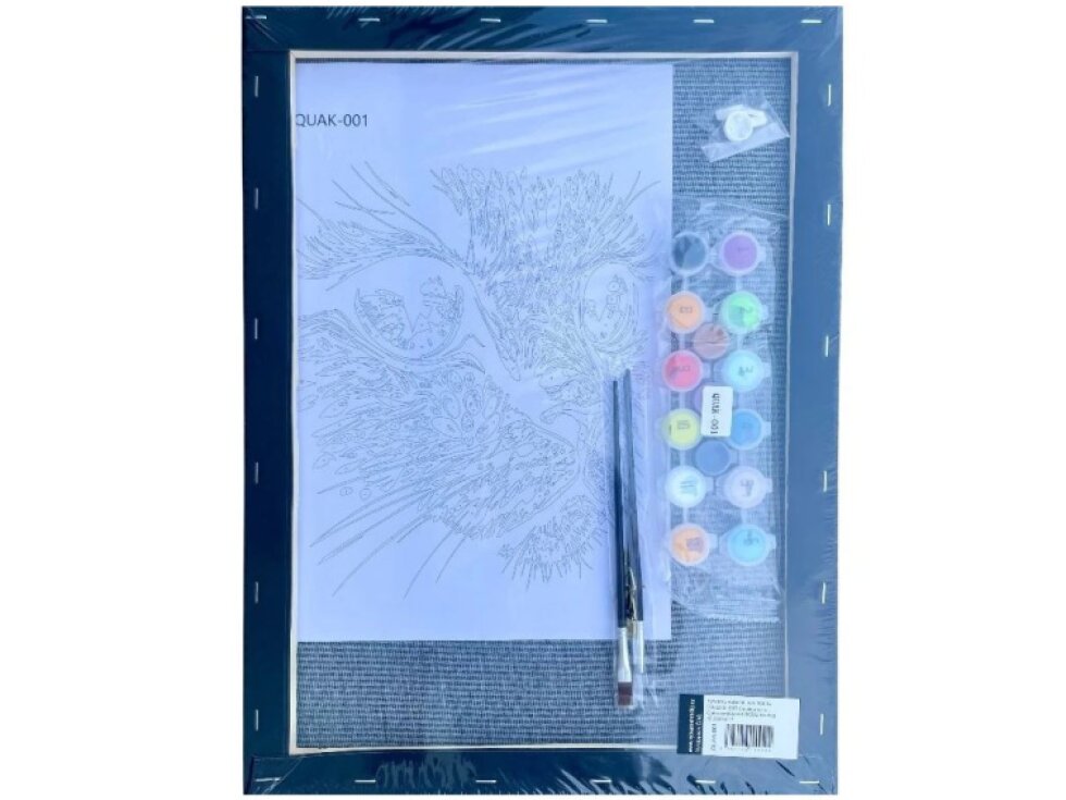 Malování na černé plátno 30 x 40 cm, vlk