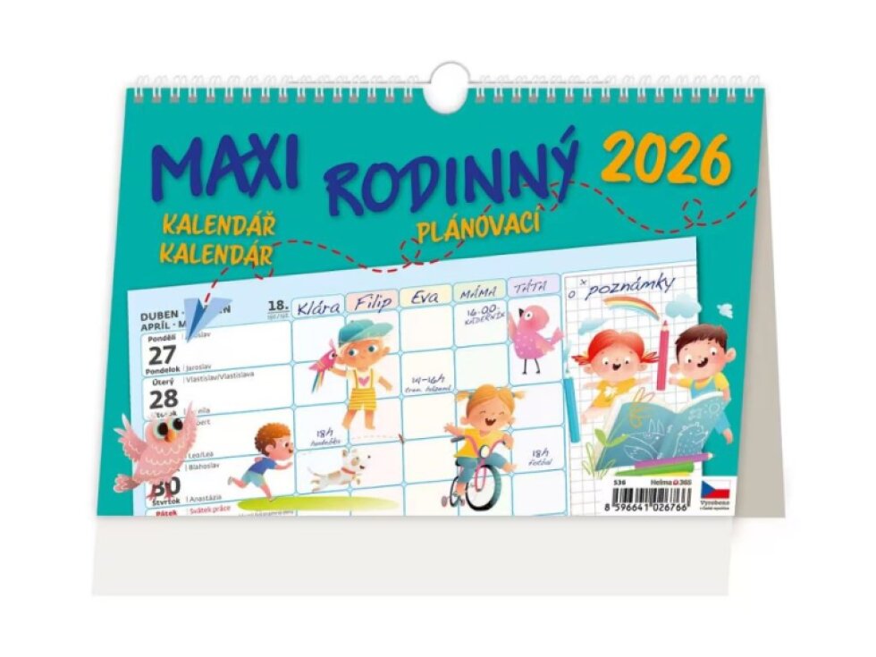 Maxi rodinný plánovací kalendář