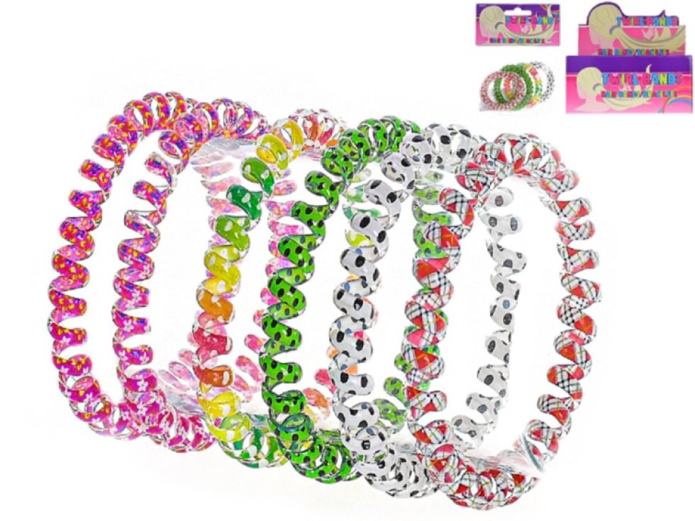 Glamour náramek/gumička do vlasů 4ks