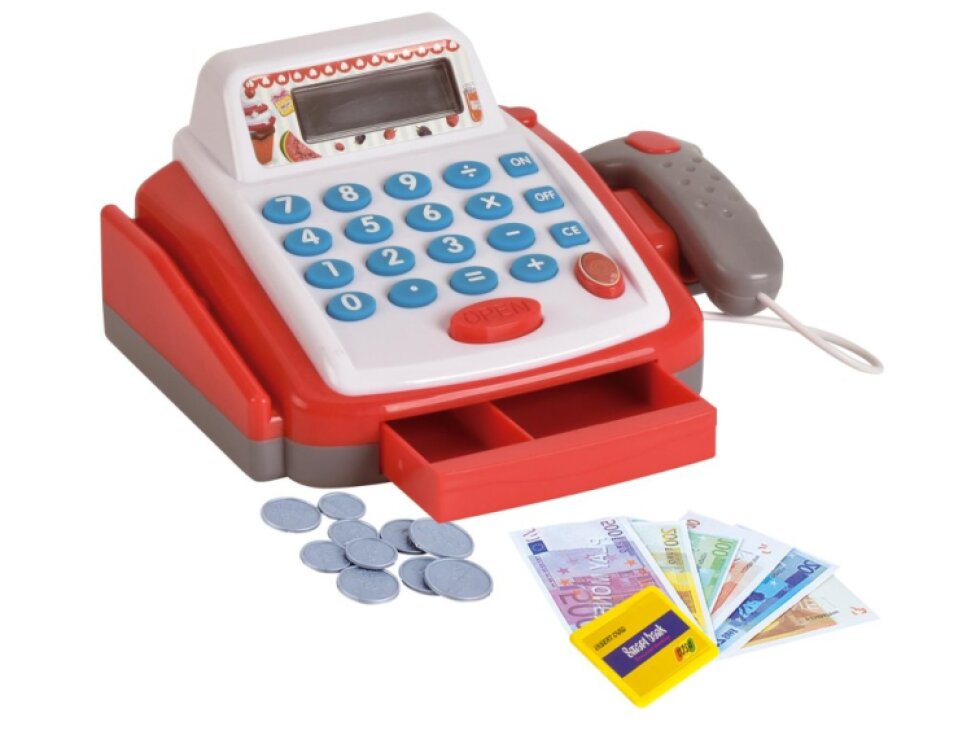 Dětská digitální pokladna s doplňky na baterie se zvukem se světlem