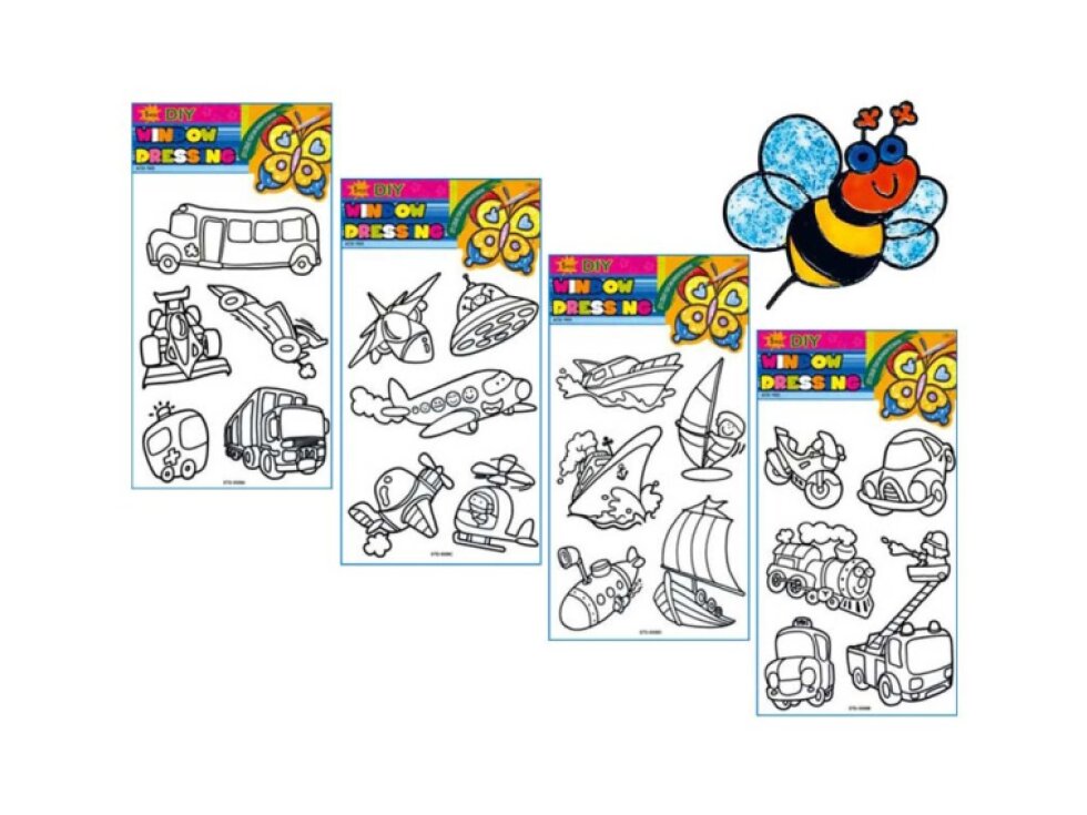 Předlohy s vyvýšenou konturou 12,5 x 35 cm, dopravní stroje